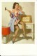 Pin Ups Of GIL ELVGREN Postcard RPPC - (185) Wrong Nail, 1964 - Size 15x10 Cm.aprox. - Pin-Ups