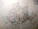 21 SAULIEU GRANDE CARTE 19 ° DU CANTON DE SAULIEU AVEC LES COMMUNES 1856  72 X 53 CM  BON ETAT DECORATIVE - Cartes Géographiques