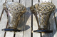 Style Art Déco ANTIQUE PAIRE De VASES Semi-cristal Moulé Noir Début 20eme Siècle Vase ANTIEK STEL VAZEN Vaas Ancien Z495 - Verre & Cristal