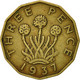 Monnaie, Grande-Bretagne, George VI, 3 Pence, 1937, TTB, Nickel-brass, KM:849 - F. 3 Pence