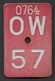 Velonummer Obwalden OW 57 - Plaques D'immatriculation