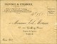Enveloppe Imprimée De L'Agence Moreau Avec Au Verso L'étiquette Rouge à La Fermeture SERVICE POSTAL / PROVINCE & ETRANGE - War 1870