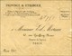 Enveloppe Imprimée De L'Agence Moreau Avec Au Verso L'étiquette Rouge à La Fermeture SERVICE POSTAL / PROVINCE & ETRANGE - Guerra Del 1870