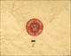 Enveloppe Imprimée De L'Agence Moreau Avec Au Verso L'étiquette Rouge à La Fermeture SERVICE POSTAL / PROVINCE & ETRANGE - War 1870