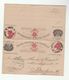 1896 PERU To GERMANY Complete REPLY POSTAL STATIONERY CARD Cover Stamps - Peru