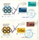 MEXICO Olympic Blocks On 4 Olympic Covers With First Day Cancels And Signature Of Designer Wyman - Summer 1968: Mexico City
