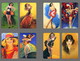 Delcampe - 220+ Pin Up Girl Calendar 2015 , Mini Card, Painting Card - Tamaño Pequeño : 2001-...