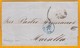 1856 - Lettre Avec Correspondance De Malaga, Espagne Vers Marseille, France - Cad Entrée En France - 4 Scans - Covers & Documents