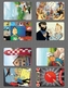 48 DIFF LOT Calendar Cards Group 2015's Tintin Cartoon D - Tamaño Pequeño : 2001-...