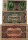 HUNGARY-LOTTO 3 BANCONOTE 10,20,100 PENGO 1936,44-CIRCOLATE - Ungheria