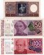 ARGENTINA-LOTTO 3 BANCONOTE-1 PESO-1962-UNC-50,100 AUSTRALES VF-UNC - Argentina