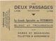 BULLETIN DE SOUSCRIPTION ET D'ENTRE IV SOIREE DE GALA  PERSONNEL MUNICIPAL VILLE DE LYON  -1939 - Tickets D'entrée