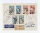 Série Des Célébrités 1962 Sur Enveloppe. Cachet Kolea Alger. Par Avion. Recommandé. (530) - Poste Aérienne