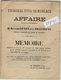 VP12.291 - Tribunal Cicil De MORLAIX 1895 - Mémoire - Affaire De La Succession De M.Benjamin GUYET De La VILLENEUVE - Colecciones