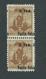 1918. PAIR  OF STAMPS . WARSAW  ISSUE   ERROR Optd .  NEW  VALUES.  POCZTA  POLSKA  5 FEN  2 Gr. - Ongebruikt