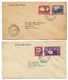 South Africa 1945/47 2 FDCs Royal Family & Allied Victory, Sannieshof Postmarks - FDC