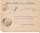 L. Non Affr.de BARCELONE TTx. 8 CHENEE 15/6/1899. Dos Ambt. QUIEVRAIN-BRUXELLES Côte COB 100€ - Briefe U. Dokumente