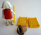 RARE PLAYMOBIL KLICKY 3374 FEMME Médiévale Avec Cageots Et Balais En Loose 1977-79-84 - Playmobil