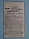 DP Irma DE VOLDER ( Kamiel Van Kerckvoorde ) Ursel 17 Oct 1885 - Eekloo 2 Jan 1945 ( Zie Foto's ) ! - Obituary Notices