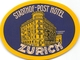 ¤¤  -  Etiquette De L'Hôtel " STADTHOF-POST-HOTEL "  -   Suisse , Zurick    -  Voir Description - Hotel Labels