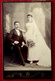 PHOTO FORMAT CABINET MARIAGE JEUNES MARIES - PHOTOGRAPHE DUVAL à TOURS 37 INDRE ET LOIRE - Personnes Anonymes