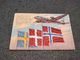 VINTAGE POSTCARD ADVERTISING SAS AIRLINES NORWAY SCANDINAVIAN CO-OPERATION USED NOT CIRCULATED 1955 - Autres & Non Classés