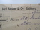 Österreich 1887 Frachtbrief / Waren Versand. Mit Steuermarke / Stempel Marke! Carl Steiner & Co Salzburg - Briefe U. Dokumente