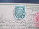 Österreich 1908 GA Zum 60. Regierungsjubiläum Kaiser Franz Joseph Mit Zusatzfrankatur. Roter SST - Briefe U. Dokumente