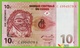 Voyo CONGO 10 Centimes 1997 P82a  B303a Prefix C Surfix S UNC Mask Dancers - Republiek Congo (Congo-Brazzaville)