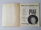 Edith Piaf - Programme Avec Une Véritable Photo En Couverture - Olympia - Claude Vega, Accordéon Marc Bonel, Rivgauche - Programmes