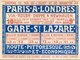 CALENDRIER 1899(PARIS A LONDRES) CHEMIN DE FER DE L OUEST - Petit Format : ...-1900