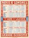 CALENDRIER 1899(PARIS A LONDRES) CHEMIN DE FER DE L OUEST - Petit Format : ...-1900