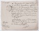 Small 16 May 1777 Signed French Document, Stamped On The Front.  Can Anyone Help?   Ref 0540 - Other & Unclassified