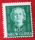 40 Ct Koningin Juliana En Face NVPH 14 1950 MH / Ongebruikt NIEUW GUINEA NIEDERLANDISCH NEUGUINEA NETHERLANDS NEW GUINEA - Niederländisch-Neuguinea