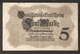 T. Germany German Empire Darlehenskassenschein 5 MARK 1914 - 7 Digital Serial T 5455778 - 5 Mark