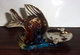 Cendrier Vintage - Poisson En Resine Incruste De Coquillages - Other & Unclassified