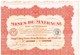 Action Ancienne - Mines De Matracal - Etat De Durango - Mexique -Titre De 1926 - N° 215726 à 215750 - Rouge - Mines