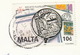 Greetings From Mellieha  - Malta - (10c 'Societa Filatelica 1966-1991' Stamp) - Malta