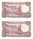 PAREJA CORRELATIVA DE 100 PTAS DEL AÑO 1970 SERIE 9A (SERIE SUSTITUCION) (SIN CIRCULAR-UNCIRCULATED)(BANK NOTE) - 100 Pesetas