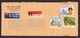 Singapore: Registered Airmail Cover, 1991, 3 Stamps, Cricket, Insect, Lady, Bicycle Taxi, Label (minor Damage) - Singapore (1959-...)