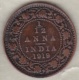 Inde  1/12 Anna 1919 , George V .Bronze .KM# 509 - Inde