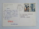 C.P.A. Du Pole Nord Au Pole Sud, POLE SUD, PINGOUINS, 2 Timbres En 1959 - TAAF : Terres Australes Antarctiques Françaises