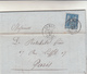 Le Mans  To Paris. Cover 1880 Poste + Perfin . Al Retro Poste Restante Al Retro - 1876-1898 Sage (Type II)