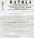 Nedvedice Ratola Advertising Cover + Letter. Grim Reaper, Death Skeleton, Chemist Medical Drogerie, Ludvik Mayer - Covers & Documents