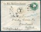 1898 GB India QV OHMS Royal Service Stationery Cover. Postage Due, Taxe, Sea Post Office - Brentwood Barracks, England - 1882-1901 Empire