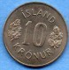 (r65) ICELAND / ISLANDE  10 KRONUR 1967 - Islande