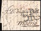 1822. GÉNOVA A MADRID. MARCA "P.12.P./MARSEILLE" EN ROJO. PORTEO 5RS REALES EN NEGRO. MUY INTERESANTE CARTA. - 1. ...-1850 Prefilatelia