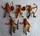 MARQUE INCONNUE - SOLDATS Figurines 5 INDIENS LOT DE 5 FIGURINES Manque Les Socles - Army