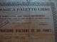 Vieux Papier  Action  Société  Le  Tissage  A Palette Libre Certificat Provisoire D Actions  De 100 Francs Annee D1913 - Textile