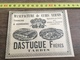 PUBLICITE 30/40 MANUFACTURE DE CUIRS DASTUGUE FRERES TARBES SABATE LAYRISSE - Collections